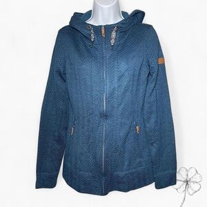 Roxy Teal Chevron Hooded Jacket